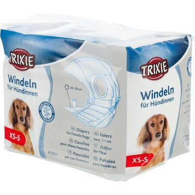 Trixie papierové plienky pre dospelých psov XS-S 20-28 cm 12 ks/bal.