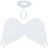 Biele anjelské krídla 2 kusy – 50 x 35 cm + svätozár