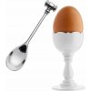 Alessi Dressed kalíšok na vajíčka s lyžičkou16 cm biela