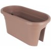 Nohel garden Truhlík VENEZIA BALCONY na zábradlí plastový hnědo šedý 60cm