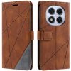 Knižkové puzdro Rhombus hnedé – Xiaomi Redmi Note 14 Pro 5G