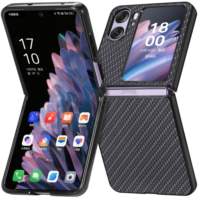 JSM CARBON Plastový Oppo Find N2 Flip čierne