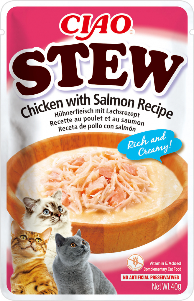 Churu Cat CIAO Stew Chicken with Salmon Recipe 40 g
