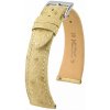 Kožený remienok Hirsch Massai Ostrich L 04262090-2, béžový, pštrosia koža, dĺžka L, Quick Release 20 mm