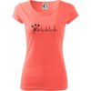 EKG šípky - Dámske tričko Pure - S ( Korálová )