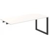 Hobis Rokovací stôl UNI O, k pozdĺ. reťazeniu, 180x75,5x80 cm, biela/čierna