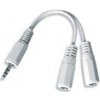 GEMBIRD Kabel audio 3,5mm Jack - 2x 3,5mm Jack (M/F, rozdvojka, stereo) CCA-415W