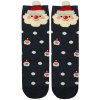 Vianočné vysoké ponožky dámske Santa 35-38 tmavo modrá