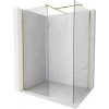 MEXEN/S - Kyoto Sprchová zástena WALK-IN 125 x 70, transparent, zlatá kartáčovaná 800-125-202-55-00-070