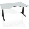 Hobis Pracovný stôl Motion Ergo, ZO, 2S, 120x70,5-120,5x90 cm, sivá/čierna