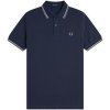 Fred Perry Polokošele s krátkym rukávom Fp Twin Tipped Fred Perry Shirt Modrá