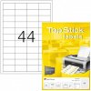 48,3*25,4 mm TopStick A4 hárkové print etikety, biela farba (100 hárkov/balenie)