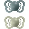 BIBS Couture anatomické cumlíky zo silikónu 2ks - veľkost 1 (Island Sea / Sage)