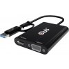 club3D USB 3.0 adaptér [1x USB A, USB-C® - 1x HDMI zásuvka, VGA zásuvka] Adapter USB Typ C/A - HDMI / VGA; CSV-1611