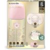 SUAVINEX | GOLD SET FĽAŠA 270ml + CUMLÍK FYZIOLOGICKÝ 0/6 + KLIP GOLD - RUŽOVÁ
