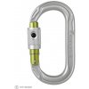 EDELRID Oval Power 2500 Permalock karabína, strieborná