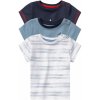 Lupilu detské bavlnené tričko pre bábätká bio 3 kusy biela námornícka modrá