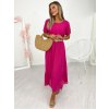 Fashionweek Čipkové Dlhé šaty s opaskom BOHO LACE IT-RAMINA Farba: Amarant, Veľkosť: Universal