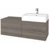 Dreja Kúpeľňová skrinka MODULE SZZ4 120 umývadlo Kube - D03 Cafe / D03 Cafe / Pravé