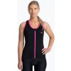 Dámsky cyklistický dres Rogelli Abbey Tank Top W black / pink
