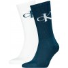 CALVIN KLEIN - pánske ponožky 2PACK CK jeans monogram blue - limitovaná edícia-43-46