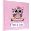 Zastrkávací dětské fotoalbum 10x15/500 OWL Růžoé