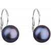 Evolution Group strieborné náušnice visiace s modrou riečnou perlou 21009.3