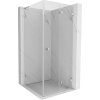 Mexen Lunar-F L, sklápací sprchový kút pravý 80 x 80 cm, 8mm číre sklo, chrómový profil, 836L-080-080-01-00-P