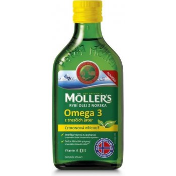 Möller's Omega 3 rybí olej citrón 250 ml