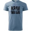 Nápis Krav Maga - Klasické pánske tričko vyššej gramáže - S ( Denim )