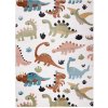 Dywany Łuszczów , 160x220 cm Detský kusový koberec Fun Dino cream, viacfarebná, detská izba
