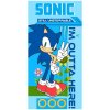 Carbotex Bavlnená plážová osuška nezastaviteľný Ježko Sonic 70 x 140 cm