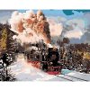 Diamondi Diamantové maľovanie LOKOMOTÍVA V ZIMNEJ KRAJINE 40 x 50 cm bez rámu a bez vypnutia plátna
