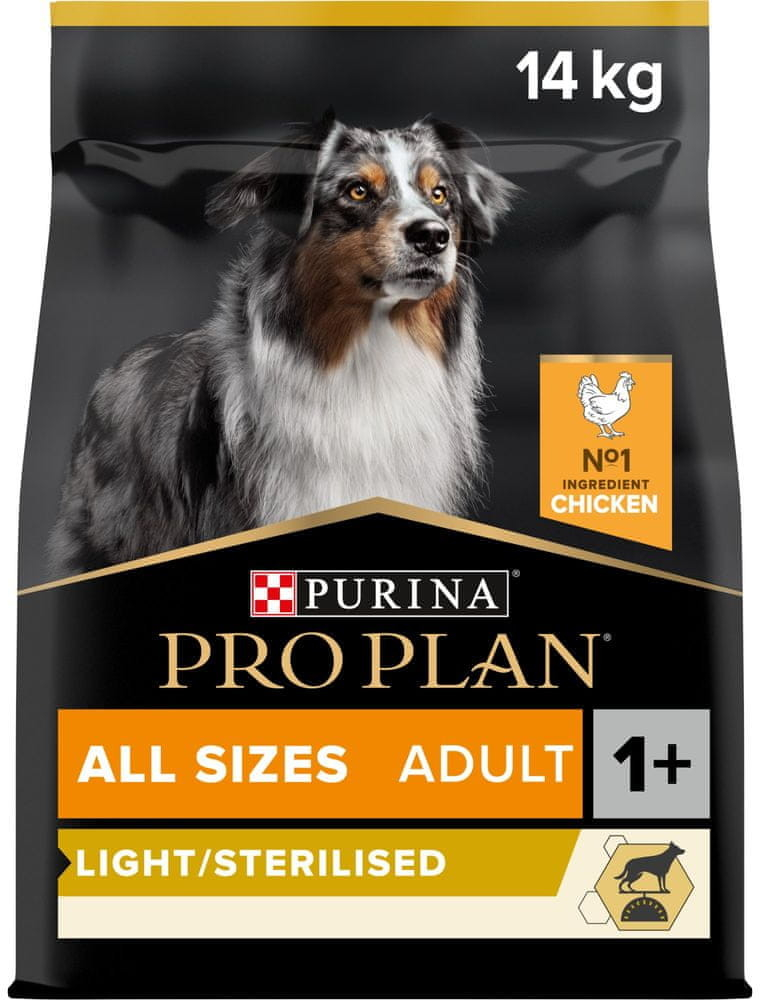 Pro Plan All Sizes Adult Light Sterilised kura 14 kg