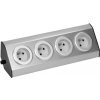 ORNO FS-1 4x2P+Z INOX nábytková zásuvka