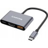 Canyon DS-4, USB-C HUB, 3 porty. 1xUSB-C, 1xUSB 3.2, 1xHDMI, 4K display support, 100W fast charging, 10Gbps CNS-TDS4