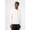 Champion Men’s Fleece Crewneck Sweatshirt with Big Embroidered Logo Icons Cream
