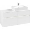 VILLEROY & BOCH Collaro závesná skrinka pod umývadlo na dosku (umývadlo vpravo), 4 zásuvky, s LED osvetlením, 1200 x 500 x 548 mm, White Matt, C130B0MS