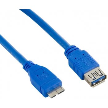 4World 08968 USB 3.0 AF-Micro BM, 0.5m, modrý