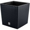 Prosperplast DRTS400L Kvetináč Rato Low + vklad 40cm antracit S433