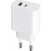 Maxlife MXTC-06 PD QC sieťová nabíjačka 1x USB-C 1x USB 30W biela (OEM0101203)