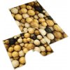 Bellatex koupelnová předložka 3D tisk sada Dřevěné koule - 60x100 60x50cm