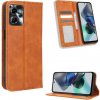 Peňaženkové kožené puzdro Retro na Motorola Moto G13 / G23 / G53 5G - Hnedá