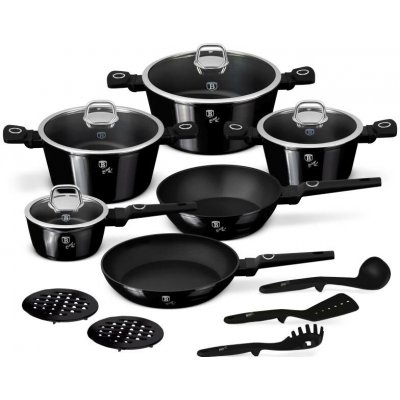 BERLINGERHAUS Súprava riadu s titánovým povrchom 15 ks Black Vantage Collection