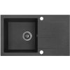 Kuchinox Shire, 1-komorový granitový drez s odkvapkávačom 760x440x185 mm, čierna, LAV-SBS_711Y