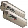 GPR Dvojitá koncovka výfuku Slip - on GPR SATINOX A.32.SAT Brushed Stainless steel including removable db killers and link pipes