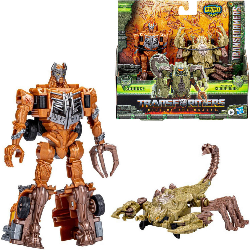 Hasbro Transformers Rise of the beasts Scourge + Predacon Scorponok