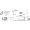 Hazet 9022-2 Pneumatická ráčna 1/2 palce (12,5 mm) čtyřhran masivní | Délka 270 mm, max moment 70 Nm