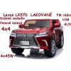 JOKO Elektrické autíčko Lexus LX570, Lakované, pohon 4x4, penové kolesá, kožené sedadlo, FM rádio, červené