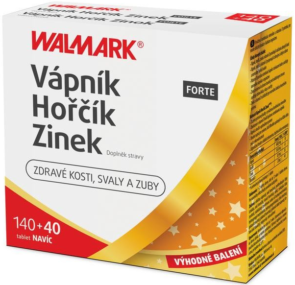 Walmark Vápnik Horčík Zinok FORTE PROMO 2020 180 tabliet od 8,81 € -  Heureka.sk